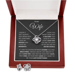 To My Wife- Loveknot Necklace-You Are The Light Of My Life