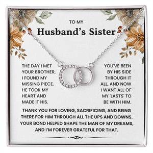 To My Husband's Sister - Thank You For Your Love and Sacrifice - Necklace