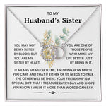 To My Husband's Sister - Perfect Pair Necklace-Meaningful Gift Set