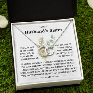 To My Husband's Sister - Perfect Pair Necklace-Meaningful Gift Set