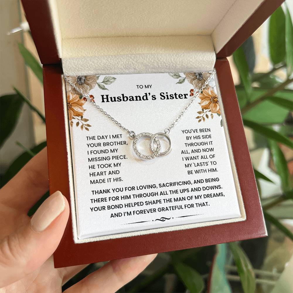 To My Husband's Sister - Thank You For Your Love and Sacrifice - Necklace