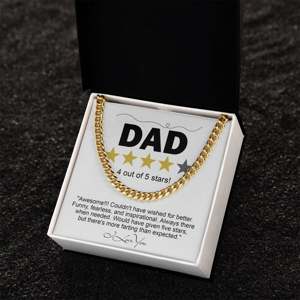 Dad-Five Stars - Cuban Link Chain