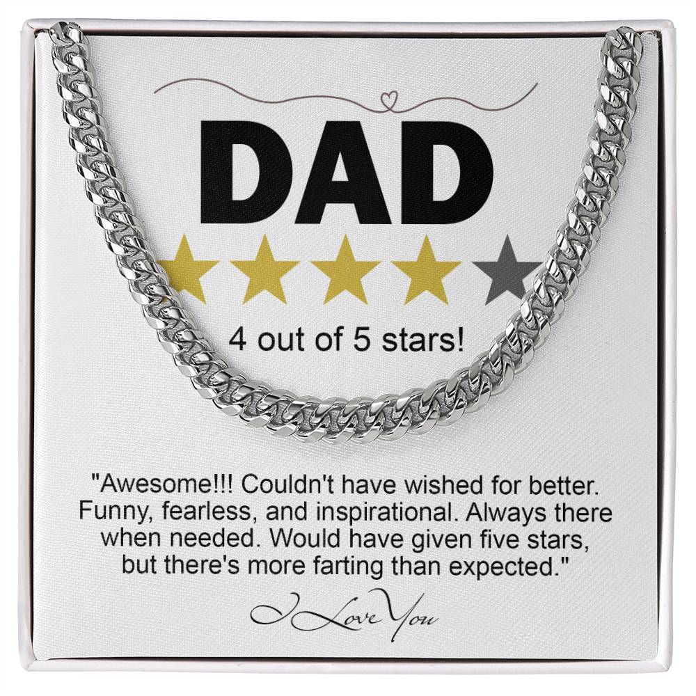 Dad-Five Stars - Cuban Link Chain