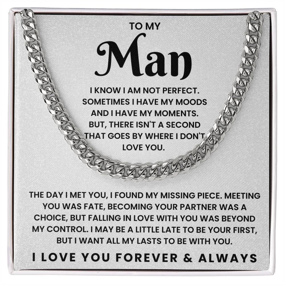To My Man-Cuban Chain- I Found My Missing Piece