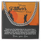 Dad-My Greatest Hero- Cuban Link Chain