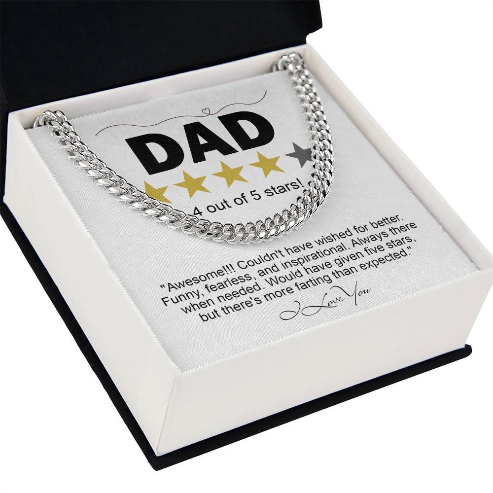 Dad-Five Stars - Cuban Link Chain