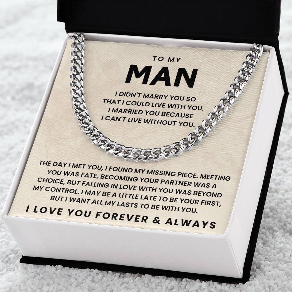 To My Man-Cuban Link Chain- The Day I Met You