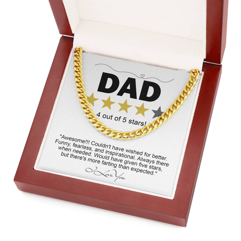 Dad-Five Stars - Cuban Link Chain