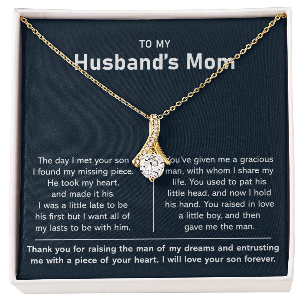 To My Husband's Mom- Alluring Necklace-He Took My Heart And Made It His