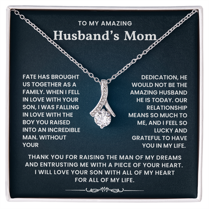 To My Amazing Husband's Mom - I Feel So Lucky To Have You In My Life - Necklace