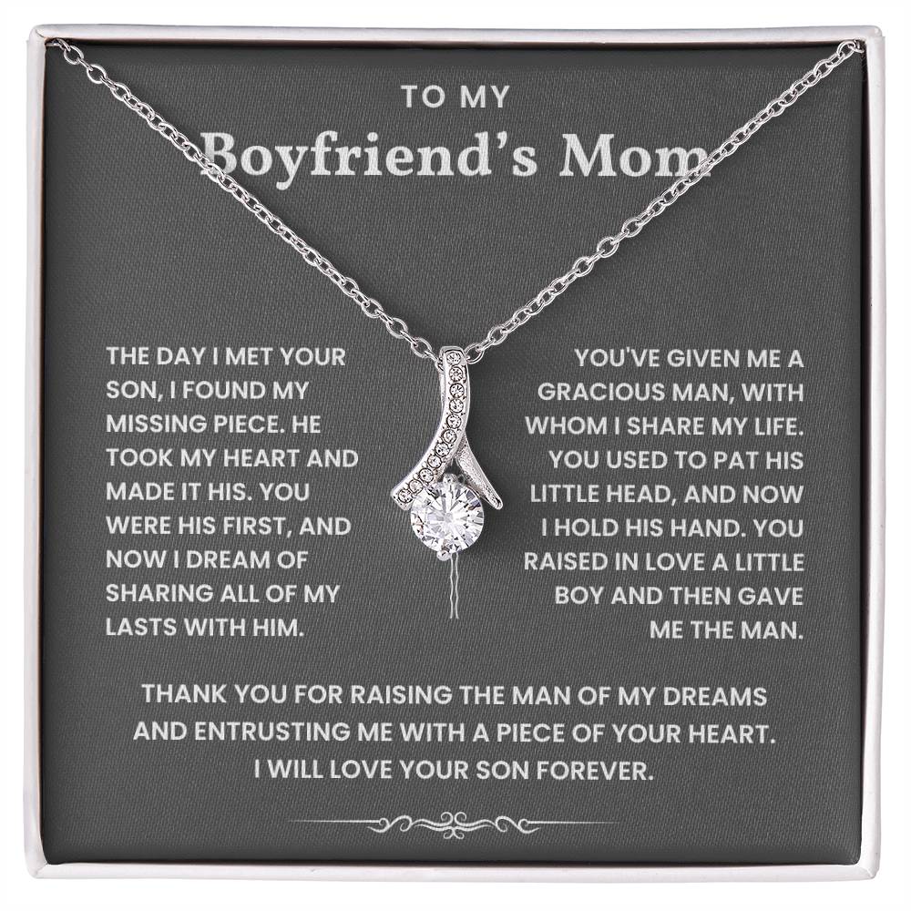 To My Boyfriend's Mom-Alluring Necklace- Thank You For Raising The Man