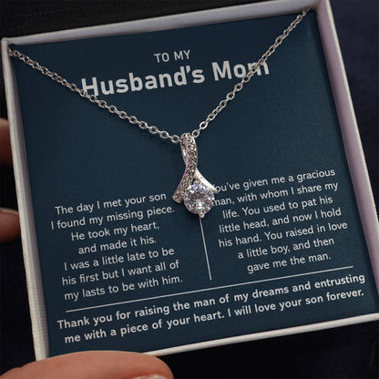 To My Husband's Mom- Alluring Necklace-He Took My Heart And Made It His