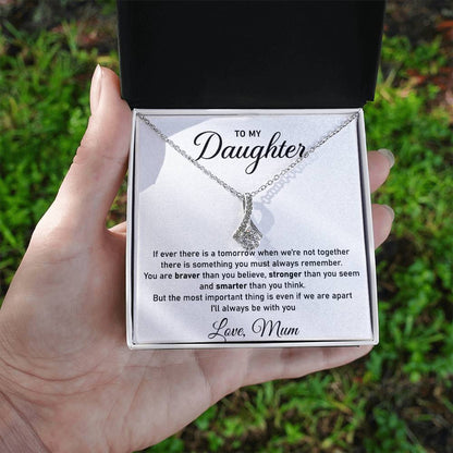 To My Daughter- Loveknot Necklace- I Will Always be With You