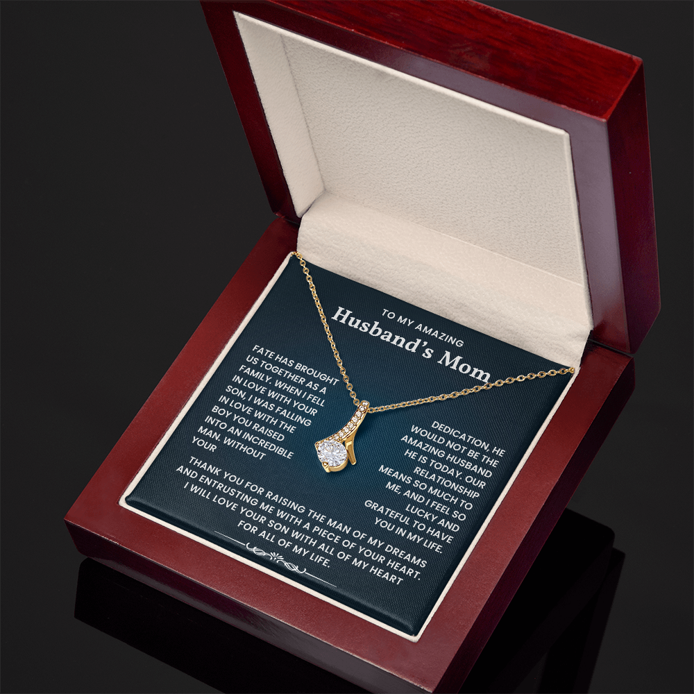 To My Amazing Husband's Mom - I Feel So Lucky To Have You In My Life - Necklace