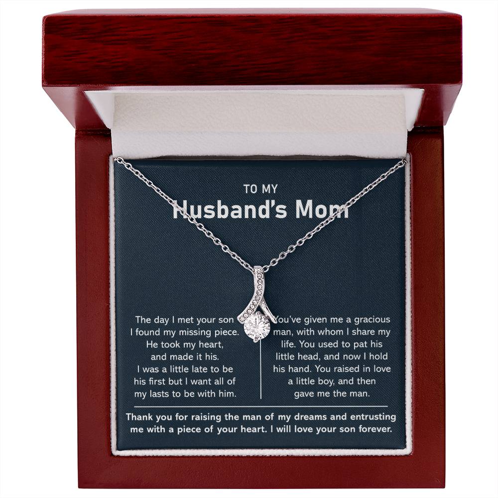 To My Husband's Mom- Alluring Necklace-He Took My Heart And Made It His