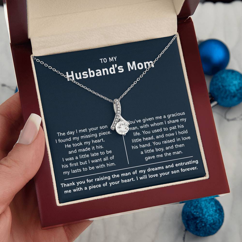 To My Husband's Mom- Alluring Necklace-He Took My Heart And Made It His