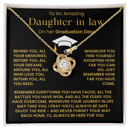 Graduation Gift for Daughter In Law - I'll Always Be Here for You - Necklace