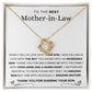 To The Best Mother-In-Law-Loveknot Necklace-For Amazing Mother