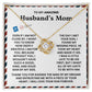 To My Amazing Husband's Mom-Loveknot Necklace- Even If I Am Not Close By