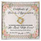 Wife-Love & Appreciation=Loveknot Necklace