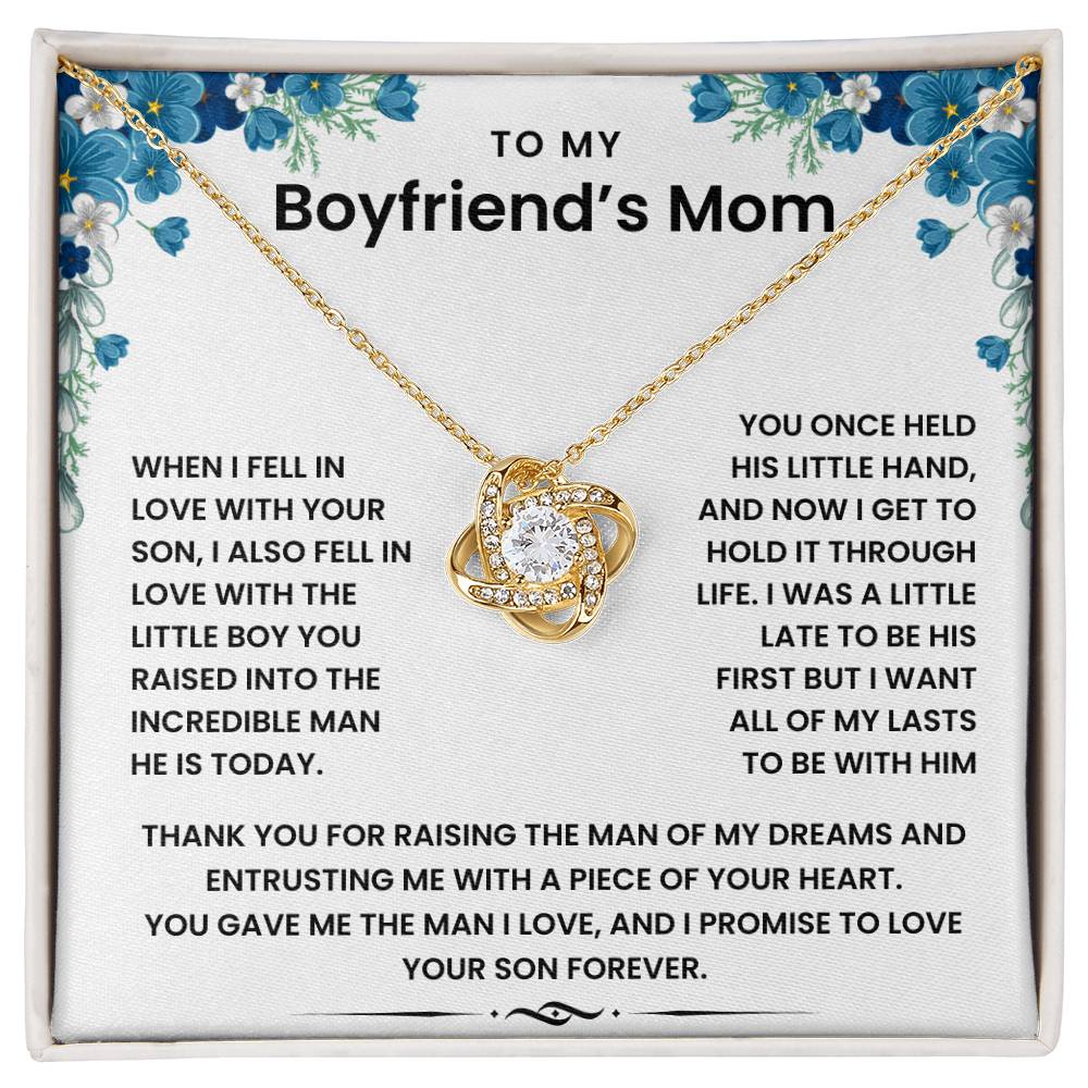 To My Boyfriend's Mom - Thank You for Raising The Man of My Dreams - Necklace Gift Set LX222