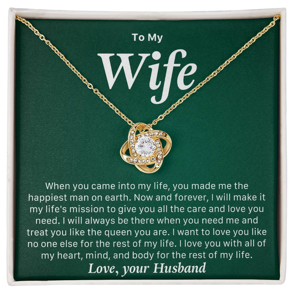 To my wife- Loveknot necklace