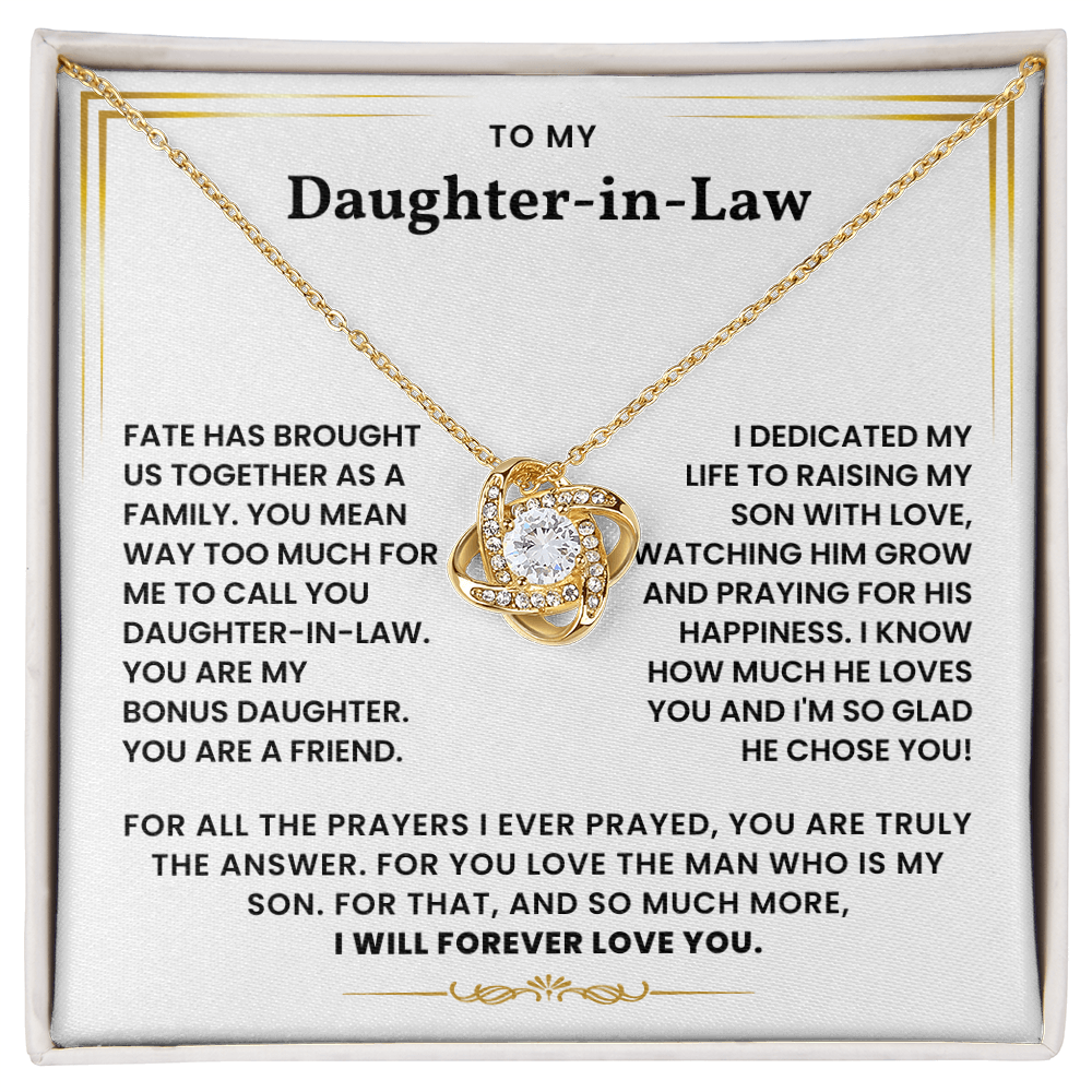 To My Daughter in Law - I Will Forever Love You - Necklace