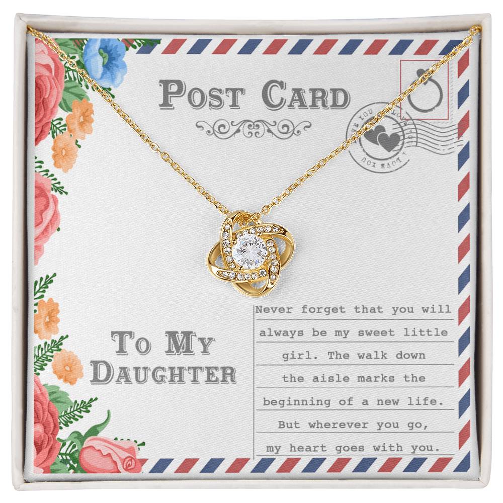 Post Card For Daughter- Loveknot Necklace