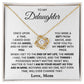 To My Day Daughter-Loveknot Necklace-Not Even Time Will Ever Change That