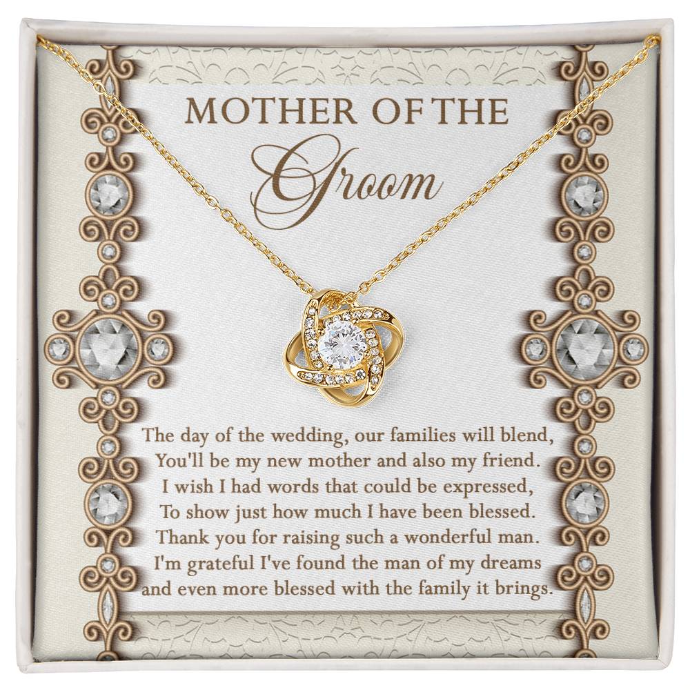 Mom Of Groom-New Mother-Loveknot Necklace