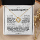 To My Granddaughter-Loveknot Necklace-I Love You Forever