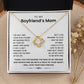To My Boyfriend's Mom-Loveknot Necklace-I Can Promise To Love Him