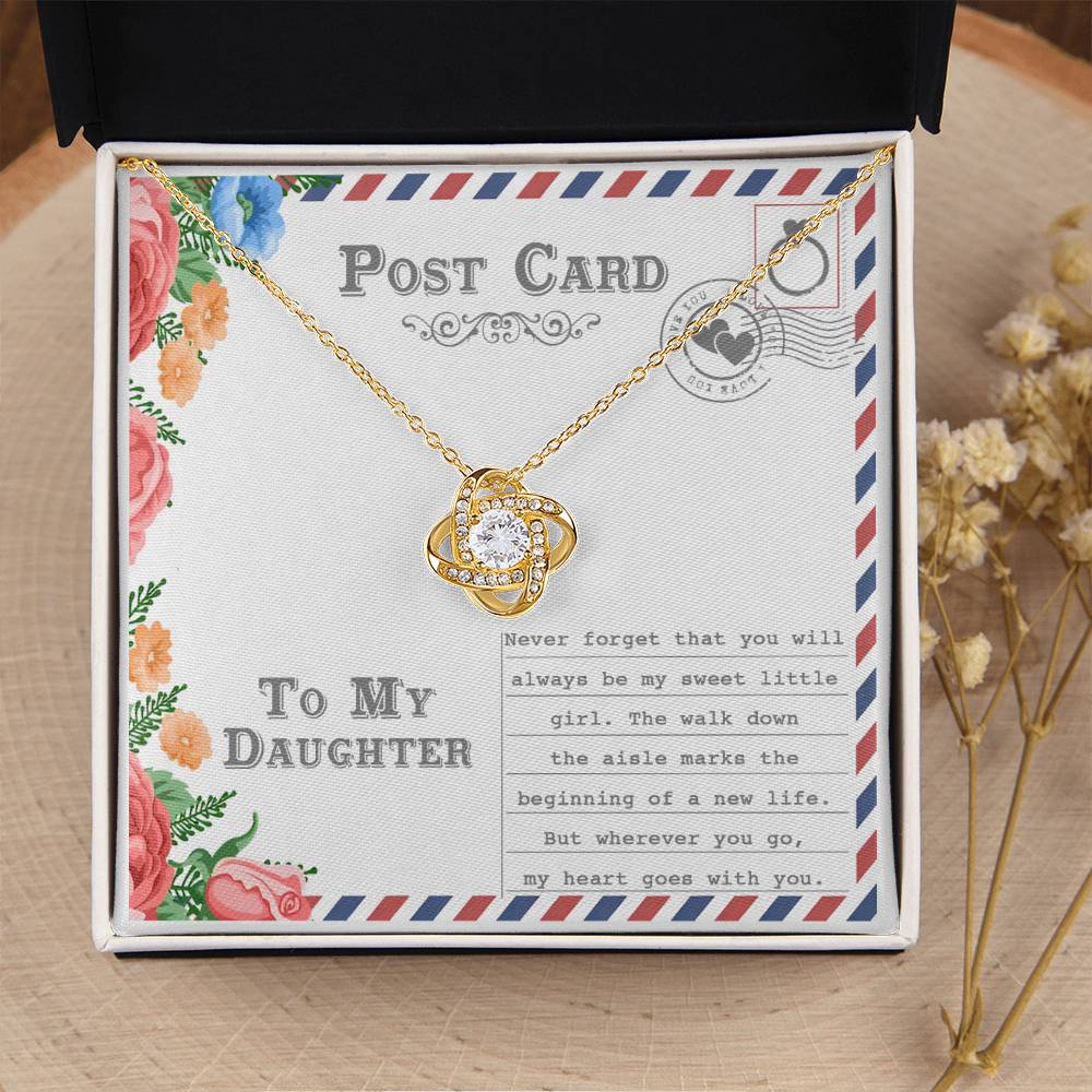 Post Card For Daughter- Loveknot Necklace