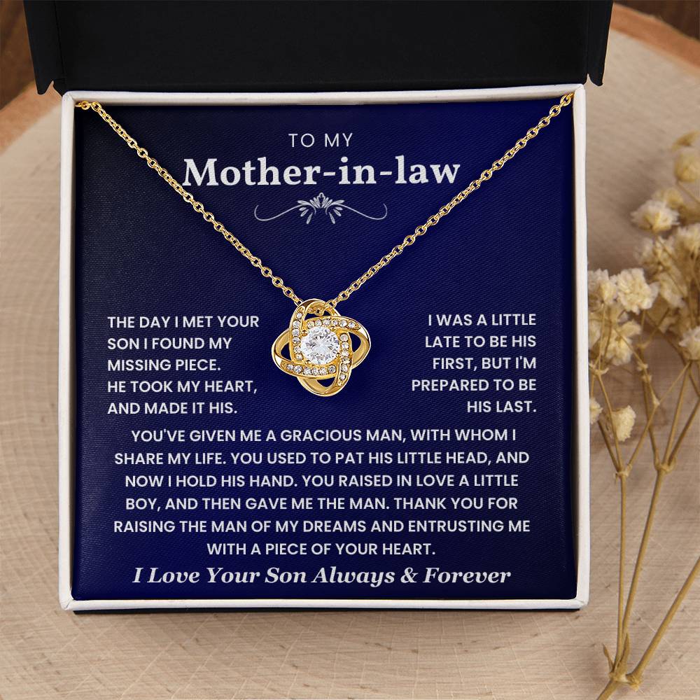 To My Husband's Mom - Thank You for Raising The Man of My Dreams - Necklace