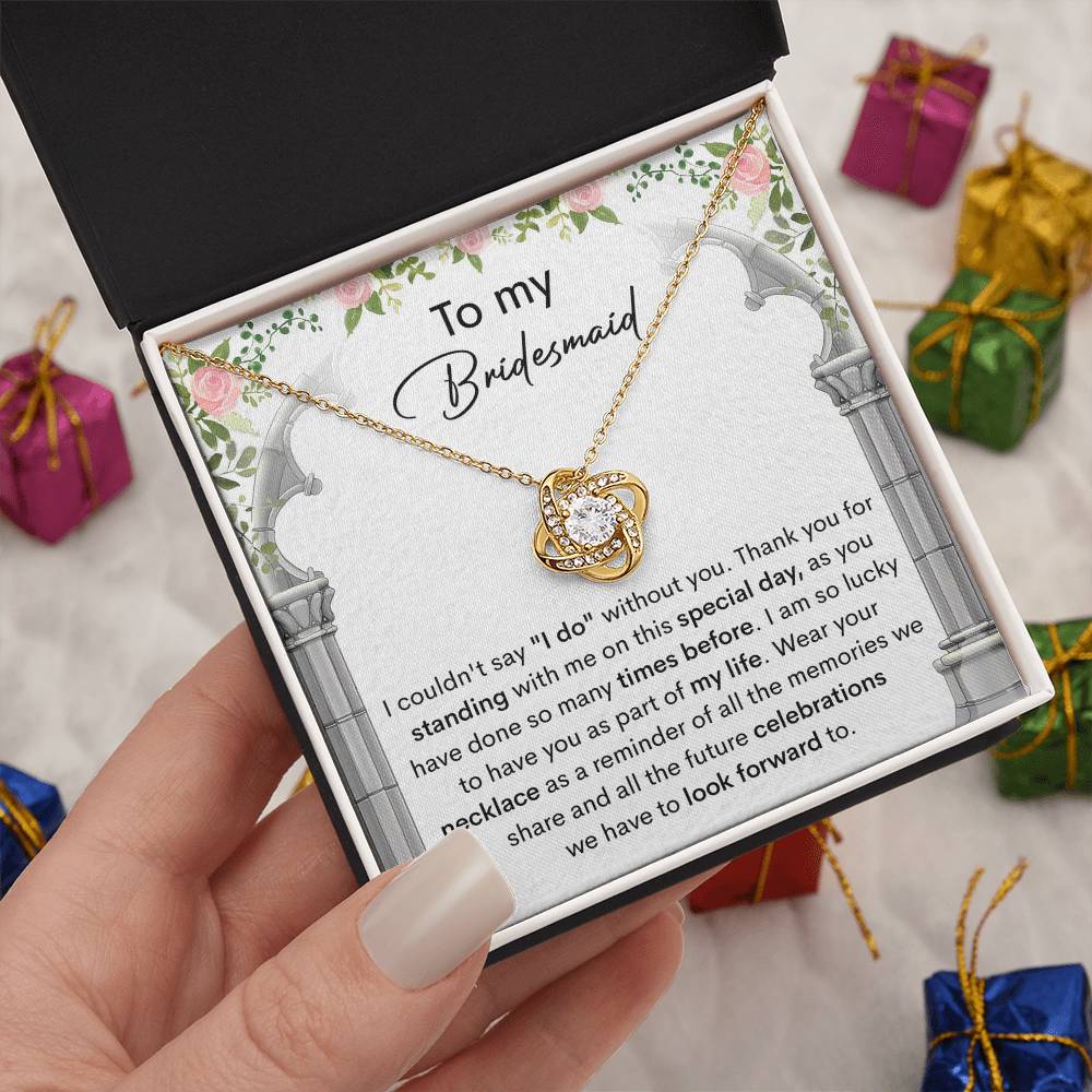 Bridesmaid-Standing With Me-Loveknot Necklace