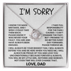 I Am Sorry Necklace for Daughter - I Will Always Be Your Biggest Fan