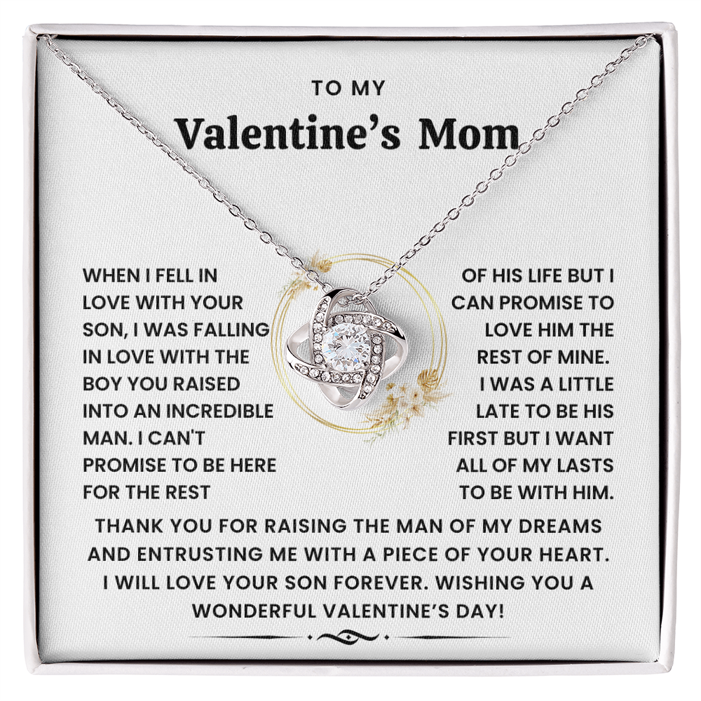 To My Valentine's Mom - Thank You For Raising The Man of My Dreams - Necklace