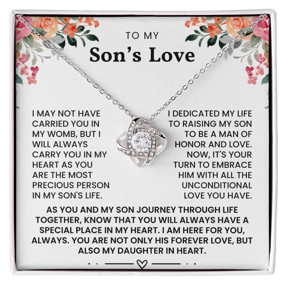 To My Son's Love- Valentine's Day, Anniversary Gift for Son's Girlfriend, Daughter In Law