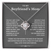 To My Boyfriend's Mom-Loveknot Necklace-Thank You For Raising