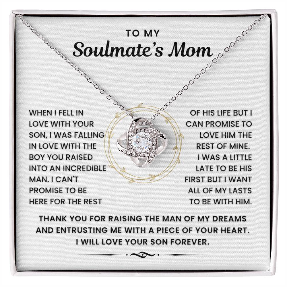 To My Soulmate's Mom- Loveknot Necklace - All My Lasts To Be With Him