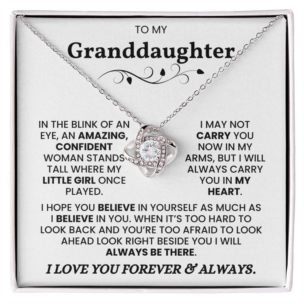 To My Granddaughter - I Will Always Carry You In My Heart - Necklace