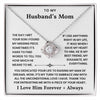 To My Husband's Mom-I Love Him Forever And Always-Loveknot Necklace