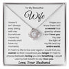 To My Beautiful Wife-Forever Love Necklace- My Life And My Entire World