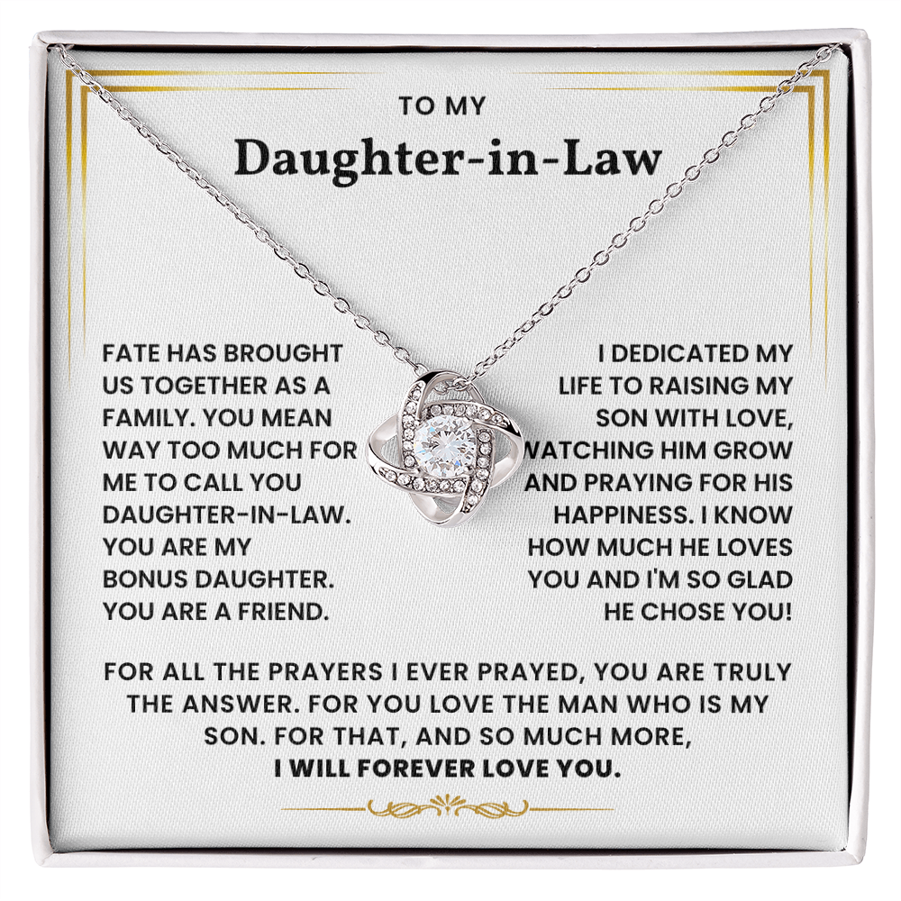 To My Daughter in Law - I Will Forever Love You - Necklace