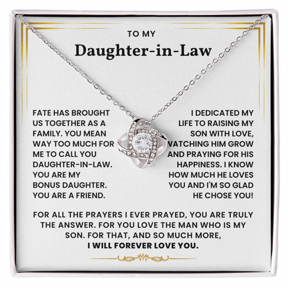 To My Daughter in Law - I Will Forever Love You - Necklace