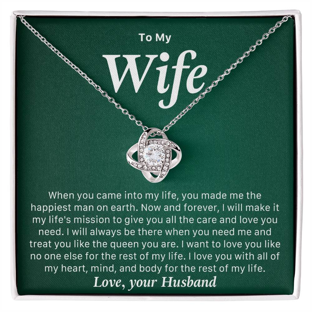 To my wife- Loveknot necklace