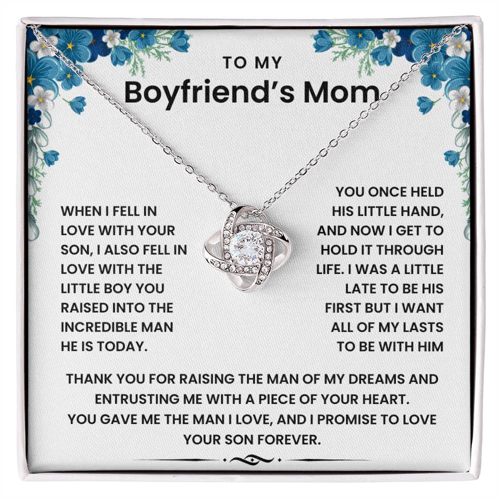 To My Boyfriend's Mom - Thank You for Raising The Man of My Dreams - Necklace Gift Set LX222