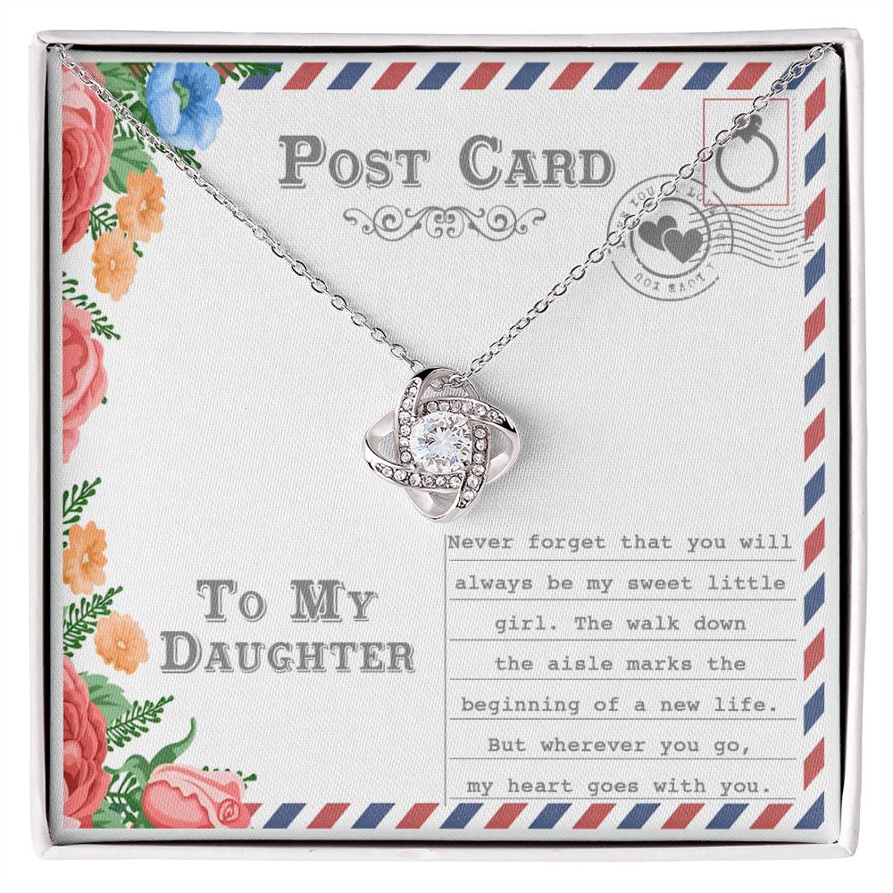 Post Card For Daughter- Loveknot Necklace