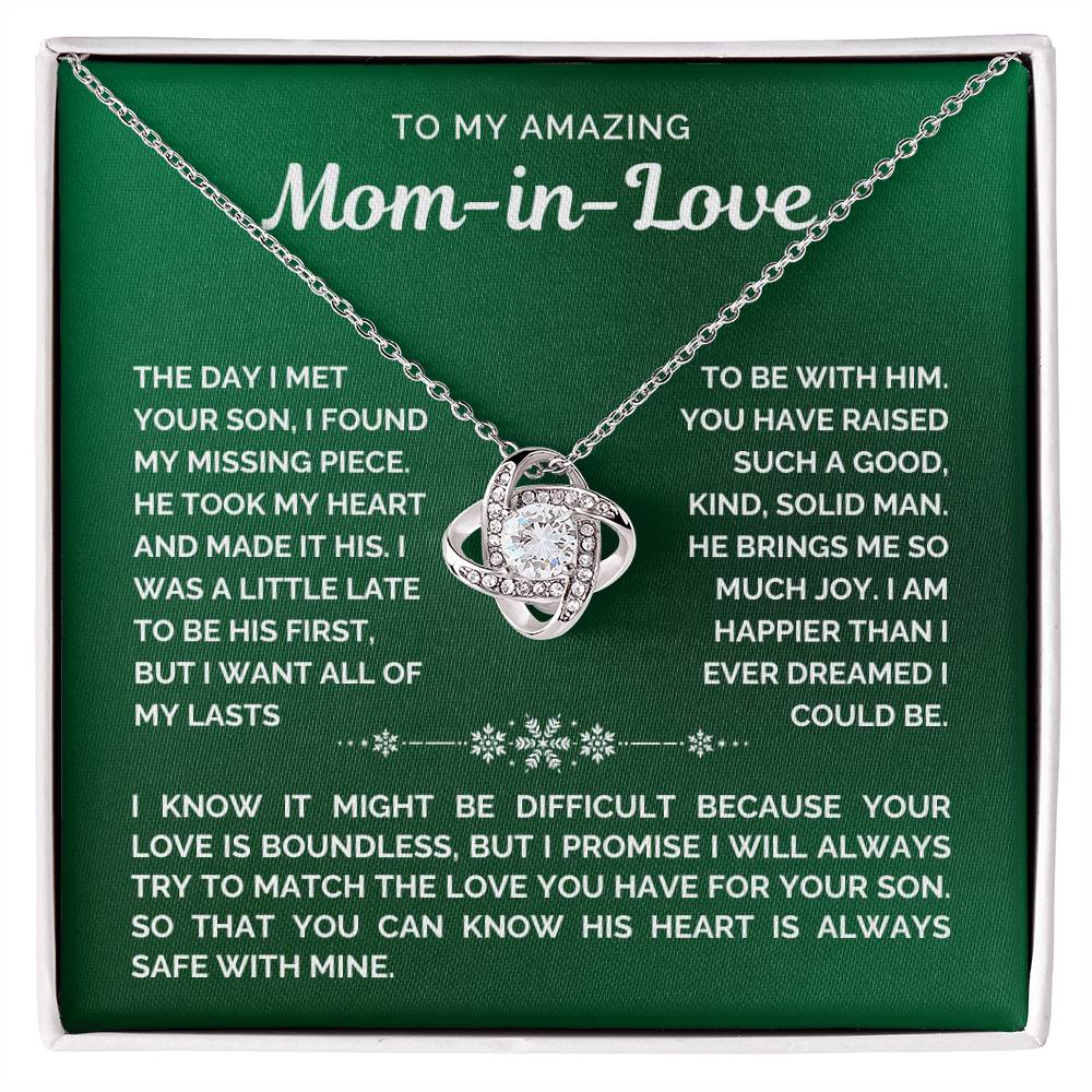 To My Amazing Mom-In-Love-Loveknot Necklace-The Day I Met Your Son