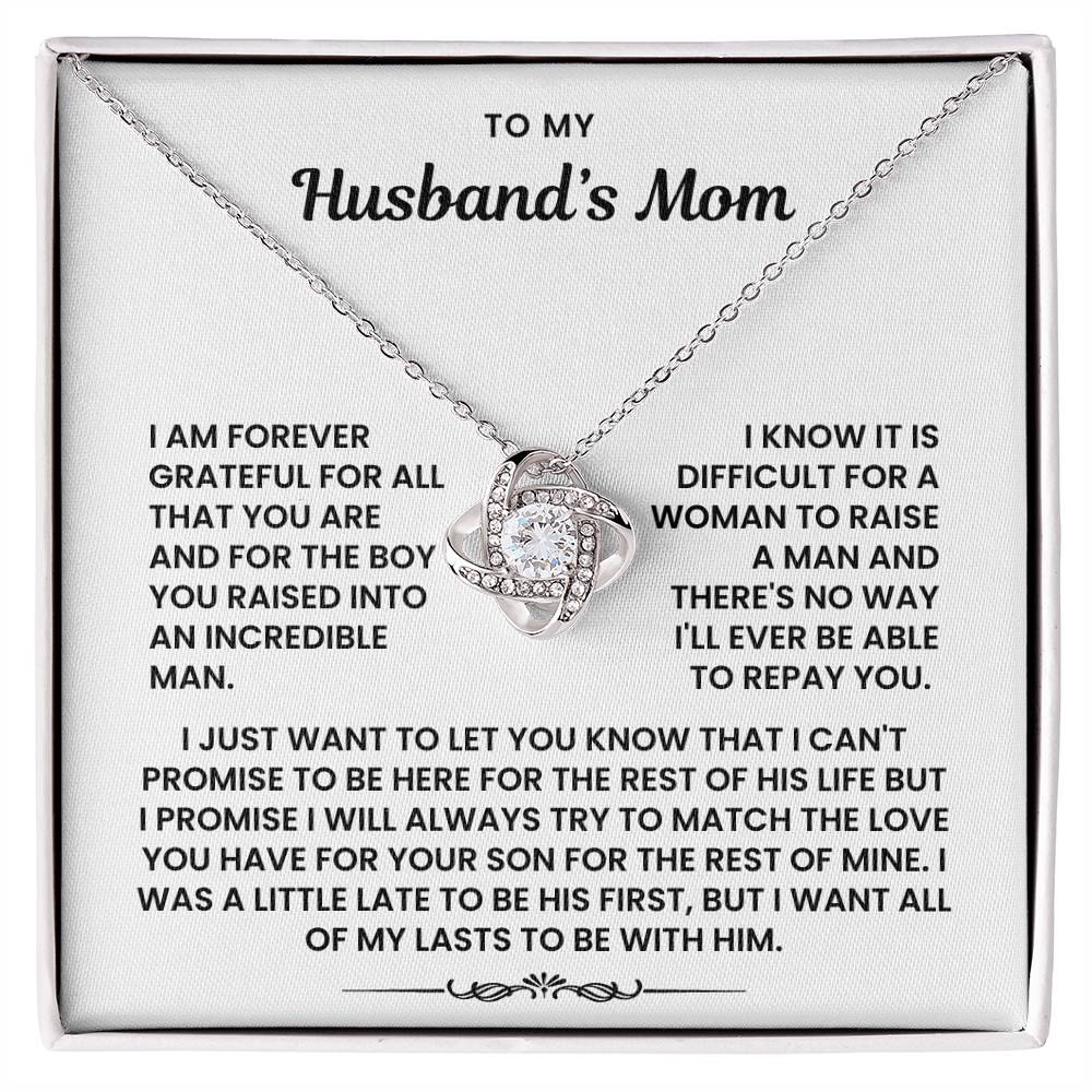 To My Husband's Mom - I'll Never Be Able To Repay You - Necklace